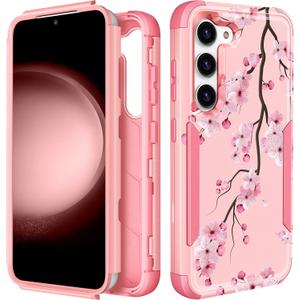 for Samsung Galaxy S23 Case - Women Cute Girls Phone Cover Girly Aesthetic Unique Design Teen Kawaii Plum Flower Heavy Duty Protective Hard Shockproof Military Grade Funda for Galaxy S23 (Blossom)