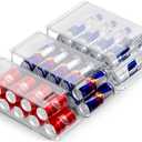 Sorbus Fridge & Pantry Can Organizer - 3 Size Dispenser for Standard, Skinny Cans & Water Bottles (Lidded)