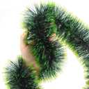 Artificial Tinsel Garland, 7 ft Long, 12 cm/5 in Thick, Snow Tipped Green, Christmas Garland (4)