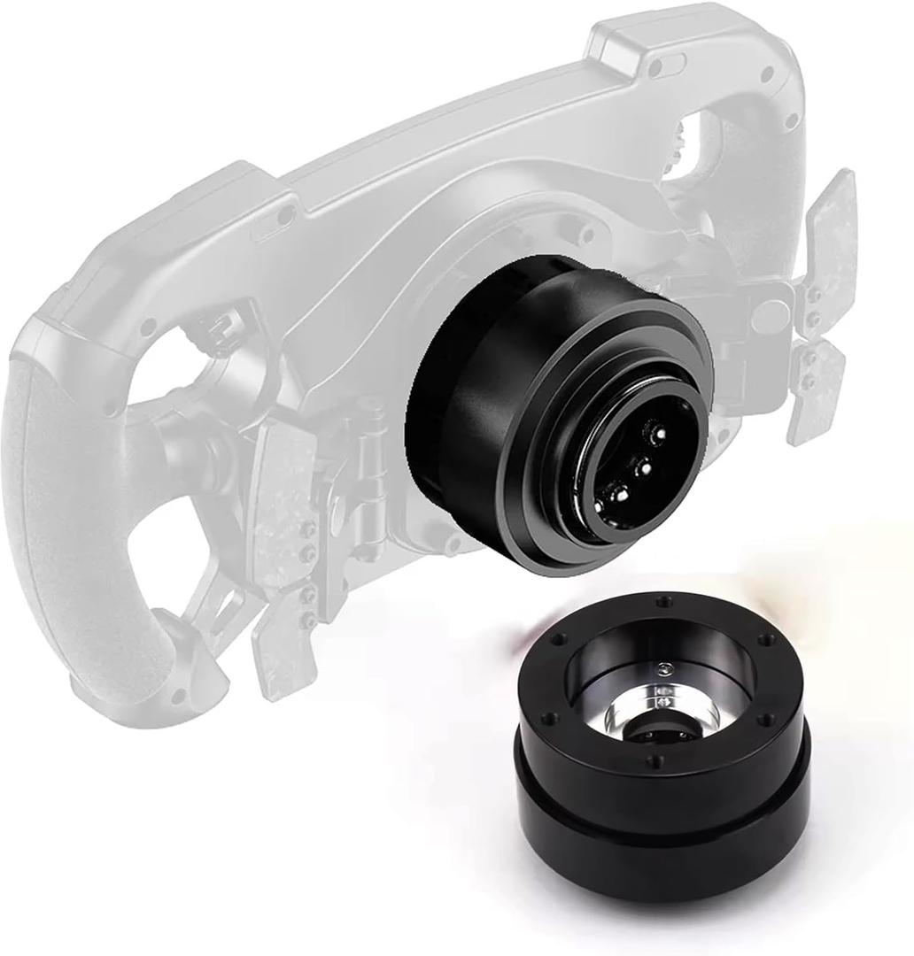 Obokidlyamor Replace Quick Release Adapter Steering Wheel Replace Panel For MOZA R21/R16/R9 V2/R5/R3 Bundle Gaming Racing Wheel;70mm 6-hole steering wheel kit (Quick Release)