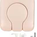 Commode Seat Cushion Super Soft Sponge Padded Commode Chair Seat Pad Toilet Chairs Bedside Hole Cover Universal Fit Bedside Toilet Seat (White)