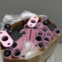 Calmootey Double Rod Clothing Garment Rack,Rolling Hanging Clothes Rack,Portable Clothes Organizer for Bedroom,Living Room,Clothing Store,Pink