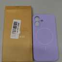 Miracase Compatible with iPhone 16 Case, [Soft Anti-Scratch Microfiber Lining], Compatible with MagSafe, Liquid Silicone Case Shockproof Drop Protection Phone Case for 16, Light Purple