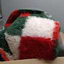 Christmas Area Rug 6x9 for Bedroom Living Room,Checkered Shag Rug Fuzzy Shaggy Bedside Carpet,Indoor Plush Floor Rugs for Kids Boys Girls Room Holiday Home Decor (Red and Yellow)