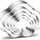 KSPOWWIN 5 Pieces Cloud Shape Cookie Cutter, Stainless Steel Cookie Biscuit Cutter Set Pack of 2