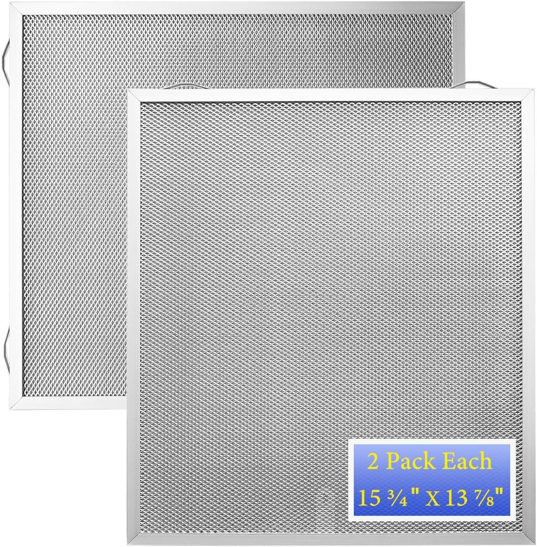 2Pack S99010430-002 Range Hood Grease Filters Compatible With B-roan N-utone HPF30 4512880 and Ken-more Rnge Hood Filter Replacement by Size 13 7/8" X 15 3/4" X 3/8"