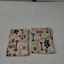 Emvency Set of 2 Decorative Throw Pillow Cover King Size 12x20 Inches Dog Bones and Paw Prints Pillowcase with Hidden Zipper Decor Cushion Gift for Home Sofa Bedroom Couch Car