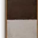VIYYIEA Modern Abstract Framed Wall Art, Brown Grey Wall Art Bedroom Neutral Decor, Canvas Print Color Pictures, Living Room Vintage Decor, 12x16 inch