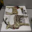 Voltogar Christmas Deer Statue Figurine Reindeer Tabletop, Holiday Reindeer Indoor Decoration Resin Sculpture for Home & Office, 2 Pack