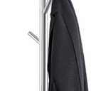 Jolitac Metal Coat Rack Stand Satin Steel Finish Stable Marble Base, High-Grade with Hooks Metal Tree Hat & Coat Hanger Floor Free Standing Wall Bedroom Easy Assembly (Satin Steel) (Sliver)