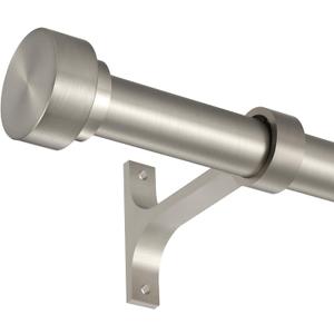 Short Curtain Rod 12-20 Inch Telescoping Side Curtain Rods, 1Inch Pole Adjustable Metal Drapery Rod, Matte Nickel