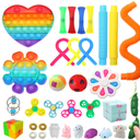 Fidget Simple Fidget Pack, 35pcs Fidget Toys Set with Popping Fidget Sensory Toys for Kids and Adults, Stress Relief Kit Gifts for Party Favors Classroom Prizes Easter Basket Stuffers Egg Fillers