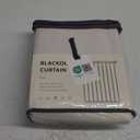 100% Blackout Shield Linen Blackout Curtains for Bedroom 84 Inches Long, Back Tab/Rod Pocket Living Room Drapes, Thermal Insulated Blackout Curtains 2 Panels Set, 50" W x 84" L, Cream