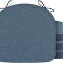 Nordjager Chair Cushions for Dining Chair Seat Set of 4, Memory Foam Chair Pads Help You Relief from Sedentary Discomfort in The Office or Kitchen and Dining Rooms(17" x 16" x 2.5", Blue)