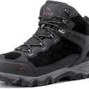 NORTIV 8 Men's Waterproof Hiking Boots Outdoor Mid Trekking Lightweight Mountaineering Shoes Paladin (9.5 Wide, Black)