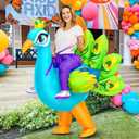 KOOY Inflatable Costume for Adult,Peacock Halloween Costumes Air Blow up Costumes for Women Girls, Funny Ride on Peacock Costume, Inflatable Suit for Men Halloween Party