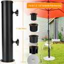 Umbrella Tube Base Universal Granite Umbrella Stand Tube Outdoor,Outside Stone Umbrella Stainless Steel Tube Base,Heavy Duty Flag Pole Stake Holder,Table Umbrella Tube Bracket,DIY Umbrella Tube Mount