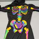 Weixinbuy Kids Halloween Skeleton Costumes Toddler Luminous Scary Skull Bones Jumpsuit Glow in the Dark Outfit for Child Baby (4-6 Years, Black #1)