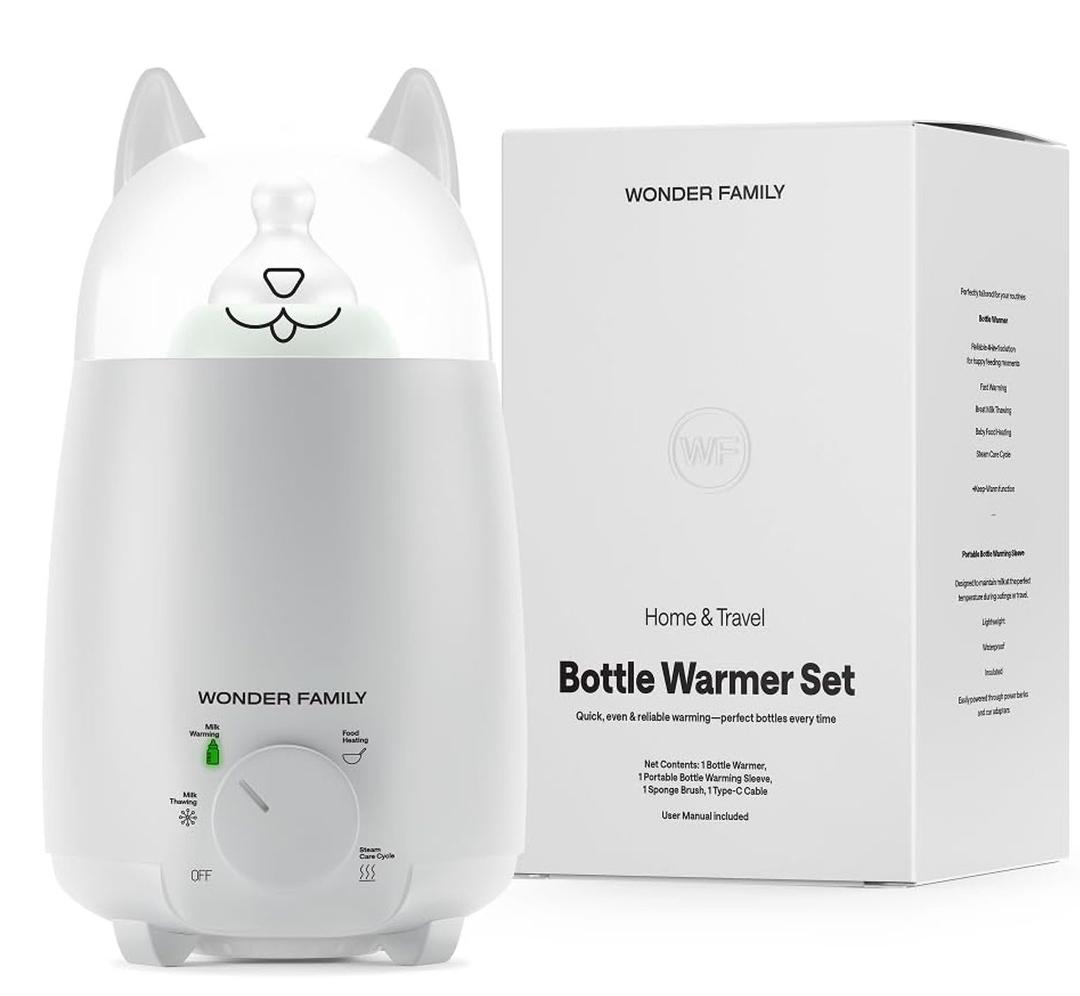 Portable Baby Bottle Warmer for Breastmilk & Formula  4-in-1 Defrost, Food and Breast Milk Warming, Thermos  On the Go Heater for Travel, Car, Home  Portable Milk Warmer for Baby