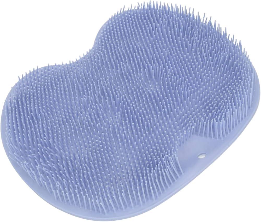 Silicone Foot Scrubber in Shower, Back Washer Exfoliating Bath Wash Pad Wall Mounted, Foot & Body Brushes for Men and Women 2 Pack