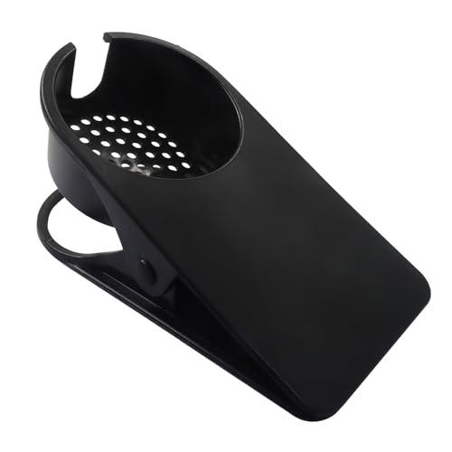 OSVJE 1 Pack Black Drinking Cup Holder Clip, Desk Cup Holder Table Edge Clamp, Office Accessories for Home/Office