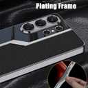 Leather Case for Samsung Galaxy S26 Ultra, Ultra Thin Sports Car Design, Luxury Electroplate Leather with Silicone TPU Protective Shockproof Cover for Samsung Galaxy S26 Ultra (Black)