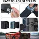 Heavy Duty Tailgate Net for Truck Bed, Cargo Net with 4 Adjustable Buckle Straps, Durable Nylon Tailgate net Compatible with Jeep, Pickup, Truck, Boat, SUV, 59" x 18"