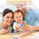 2 x Sensory Activity Ball,Sensory Activity Board 3D DIY Upgrade,Fidget Toy for Calming, Stress, Anxiety, ADHD & Autism,Kids 3+ & Adults,with 16 Strings (White)