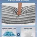ZonLi Cooling Body Pillow for Adults, Long Adjustable Memory Foam Body Pillow, Firm Support for Side Sleeper, Washable Pillowcase, 20x54 Inch, Grey, Mothers Day Gifts for Mom