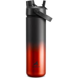POWCAN 26 oz Insulated Water Bottle with 2-in-1 Straw and Spout Lid, Keep Cold 24H, Leak-Proof, Fits in Car Cup Holder, Stainless Steel Water Bottle for Sports, Travel, Gym, Gift, and School (Ace)