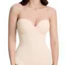 Decorus Seamless Strapless Shapewear Bodysuit - Tummy Control Sculpt Body Shaper : Cupped with Removable Straps Butt Lifting Triangle Shapewear, Small