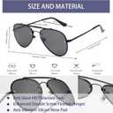 Retro Polarized Aviator Sunglasses Womens Mens Trendy 2026, Vintage Rimless Pilot Sun Glasses UV Protection VF2224