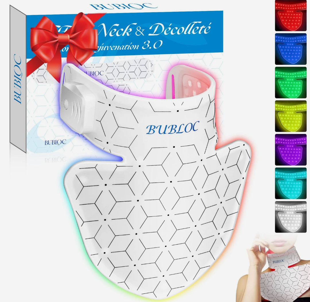 Red Light Therapy for Neck & Décolleté, 7 Colors Led Light Therapy for Face