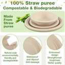 Havawish 150 Pcs Compostable Paper Plates and Bowls Set 7 Inch 9 Inch Disposable Plate 12oz Biodegradable Bowls for Party Dinner 50-person Bulk Party Supplies