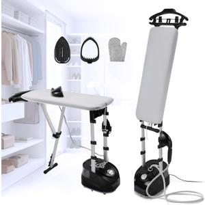 1950W Commercial Standing Garment Steamer for Clothes, 3-in-1 with Dry Ironing Mode, 3 Steam Levels, Rapid Heats in 25s for 80min Steam, 2L Tank, Self-Cleaning & Triple Safety Protection
