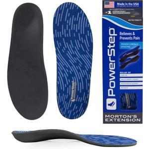 Powerstep Morton's Extension Carbon Fiber Orthotic Insole for Turf Toe, Foot Fractures, & Hallux Rigidus Plus Powerstep Clinically Proven Arch Support (Men's 14-15)