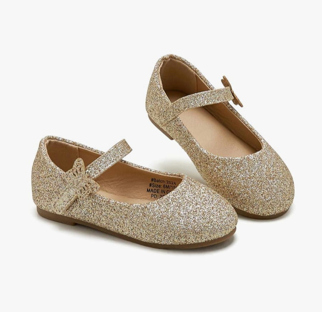 ESTINE Toddler Little Girls Ballet Shoes Baby Kids Princess Dress Wedding Strap Mary Jane Flats Size 6
