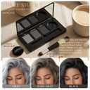 2 x Root Touch Up Hair Color – 3 Color Blendable Hairline Powder for Gray Coverage, Root Cover Up & Thinning Edges – 48H Sweat Resistant, Natural Finish for Women & Men – Black
