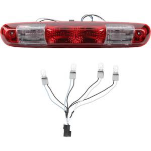 Dasbecan GM25890530 Red Rear Center High Mount Brake Light Compatible with GMC Sierra Chevy silverado 2007-2013 Replace 923-247 Led Lamp Red Housing 3rd Third Tail Brake Lamp