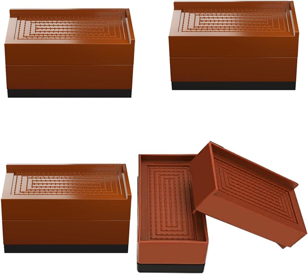 MAGIIN Furniture Risers 3 Inch, Bed Risers, Rectangular Stackable Bed Foot Booster for Table Chair Couch Sofa, 12 Pieces