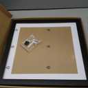 Betionol Diamond Painting Frames, Display 12x12in/30x30cm Diamond Painting Pictures or Photos, Black Natural Solid Wood Picture Frame with Acrylic Protection Glass, Back Mat And Hanging Kit