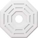 Ekena Millwork CMP24WN-05000 Westin Architectural Grade PVC Contemporary Urethane Ceiling Medallions 24"OD x 5"ID x 9 1/2"C x 1"P