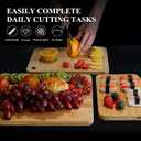 Bamboo Cutting Board Set of 3 for Kitchen, Chopping Boards with Juice Groove & Built-in Handles, Perfect for Meat, Vegetables, Fruits, Kitchen Gift for Home Cooks & Chef