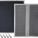 S99010308 Range Hood Charcoal Carbon Filters Replacement For Broan BPSF30 QS WS 99010308 And GE WB02X10707 Non-Ducted Range Hood,13.38 X 10.74 X 0.04 in Pack of 2