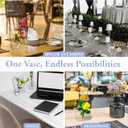 2 Pack Photo Frame Shaped Clear Acrylic Flower Vase - 8 x 6 Inch Acrylic Flower Holder for Centerpieces. Picture Frame Vase Floral Arrangement Holder for Room Dcor