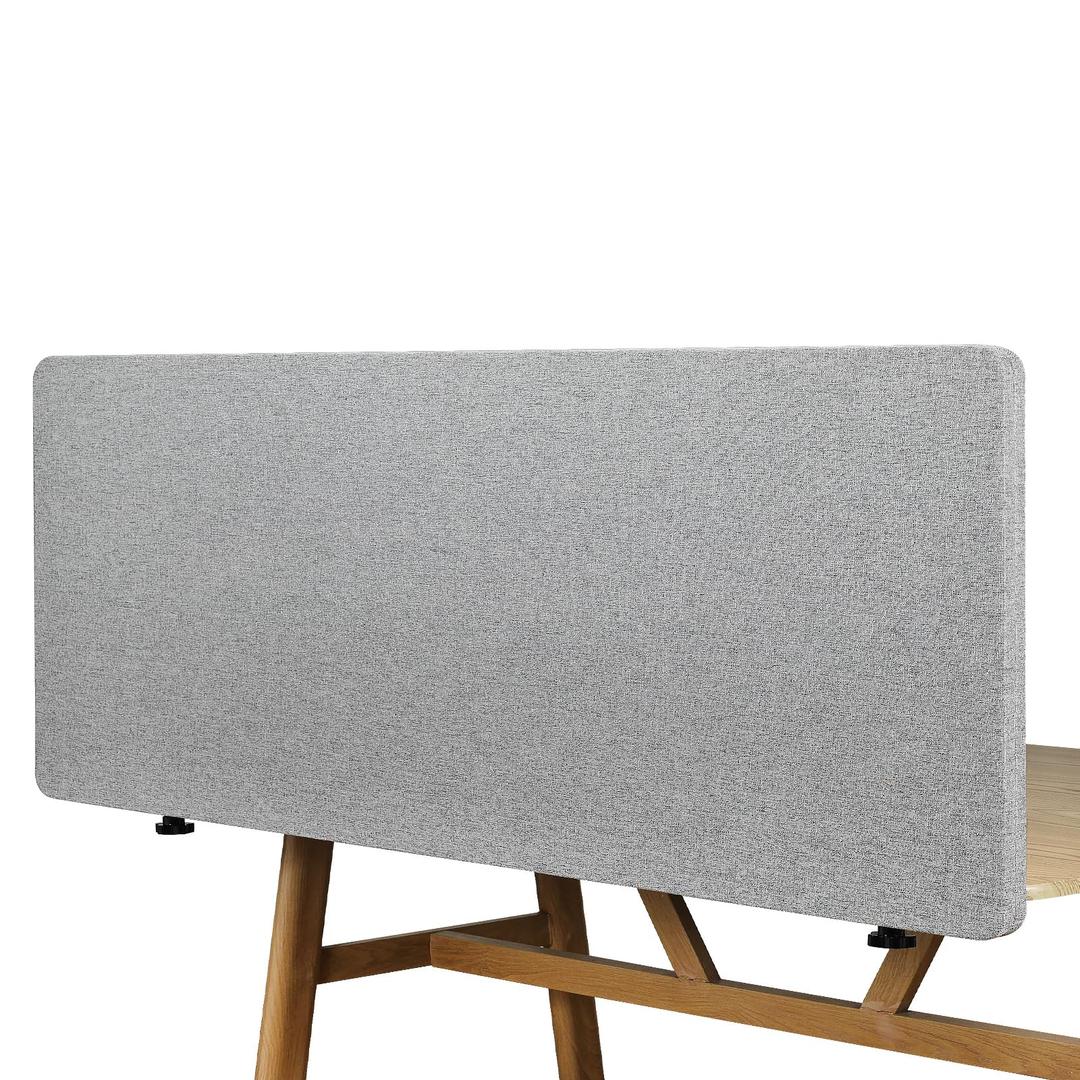 Desk Privacy Panel 24" x 24" Table Privacy Panel Acoustic Partition Noise Visual Isolate Table Divider with Clamp for Student Study Reception Area Office Library (24" x 24")