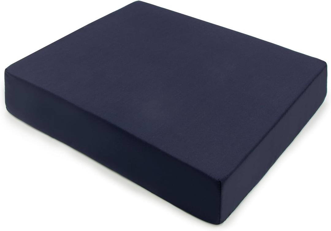 DMI Seat and Chair Cushion for Office Chairs, Wheelchairs, Scooters, Kitchen Chairs or Car Seats, FSA HSA Eligible, for Support and Height while Reducing Stress on Back, Tailbone or Sciatica (3 Inch thick)