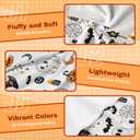 Pumpkin Bat Ghost Blanket, Halloween 50 x 60 Inch Throw Lightweight Super Soft Cozy Horror Blankets for Couch Bed Sofa Chair