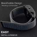 2 x Abanen Hook and Loop Quick Dry Watch Band for Fenix 8 47mm/ epix Pro 47mm / Fenix 7/6/5, 22mm Woven Nylon Ultralight Sport Wristband Strap for Garmin Instinct 2, Instinct 3 45mm