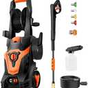 PowRyte Electric Pressure Washer with Hose Reel, Foam Cannon, 4 Different Pressure Tips, Power Washer, 3800 PSI 2.4 GPM